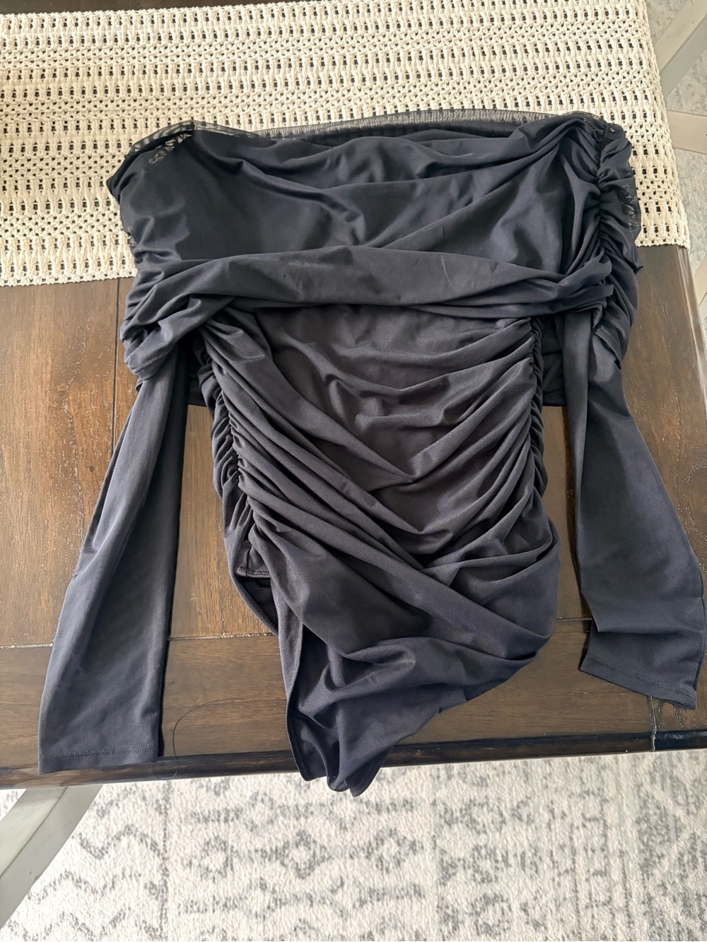 Black Off the Shoulder Abercrombie Bodysuit